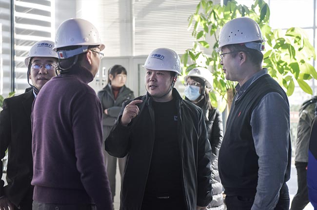 考察衛(wèi)輝市藍天環(huán)保材料有限公司