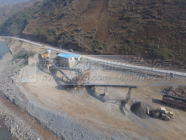 涼山州普格縣時產(chǎn)500噸砂石生產(chǎn)線