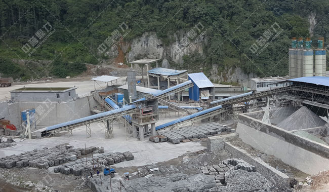 四川宜賓華福雙三水泥時(shí)產(chǎn)1000噸骨料生產(chǎn)線