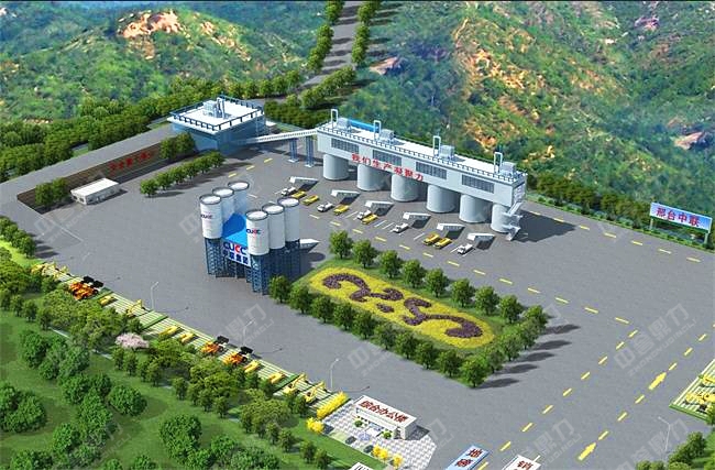 設(shè)計(jì)好的綠色礦山鳥(niǎo)瞰圖